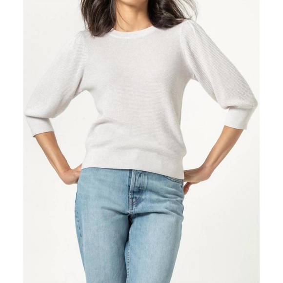 LILLA P Sweaters - NEW LILLA P puff sleeve pullover sweater in light heather